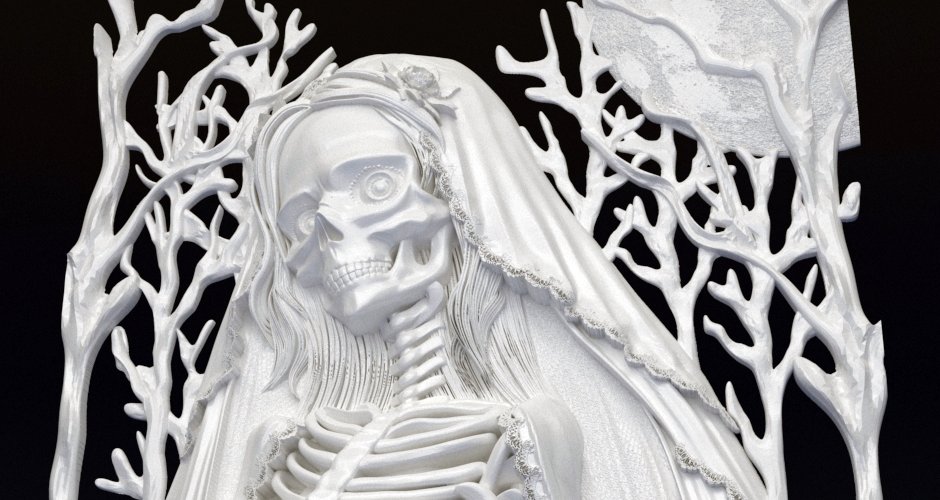 Bride of Death 3D bas-relief model