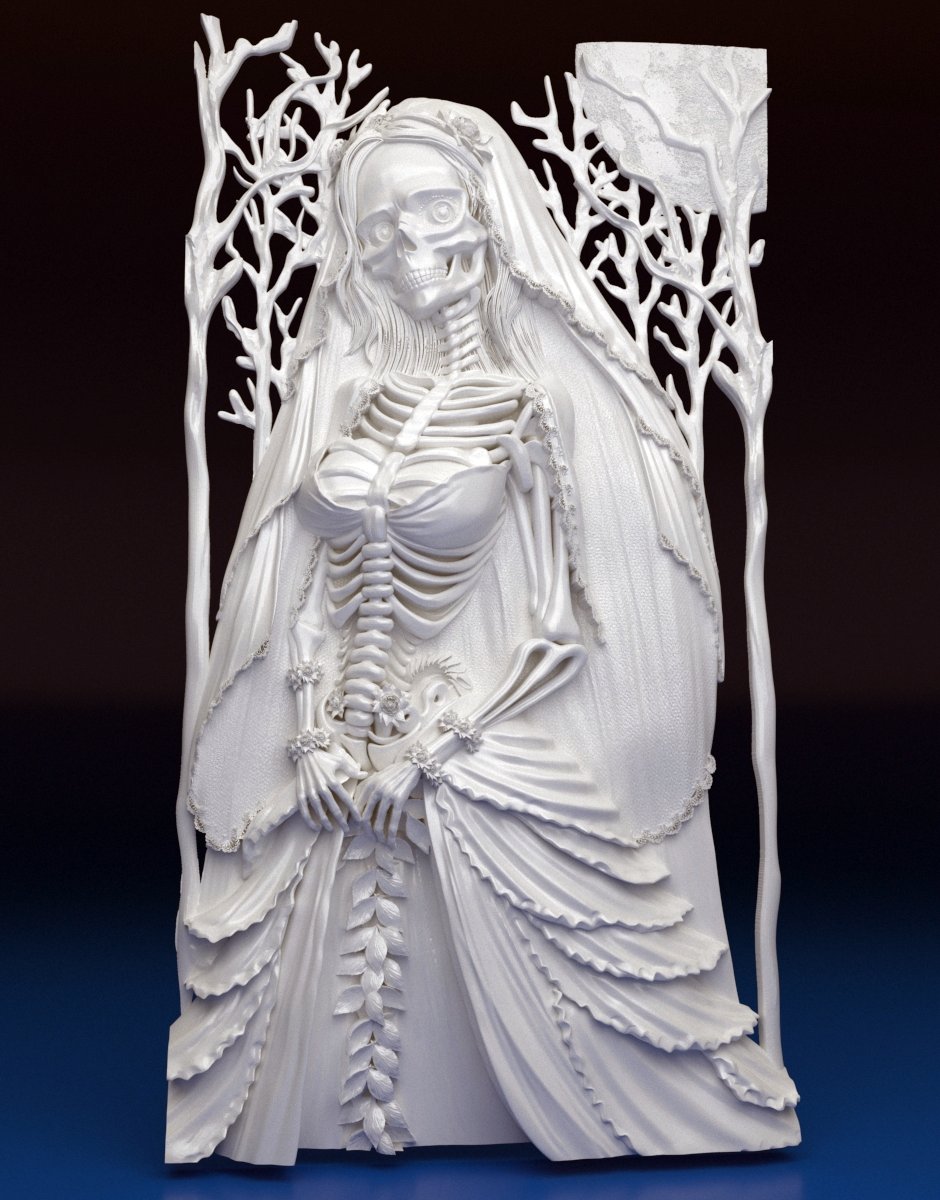 Bride of Death 3D bas-relief